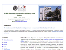 Tablet Screenshot of admin.igib.res.in